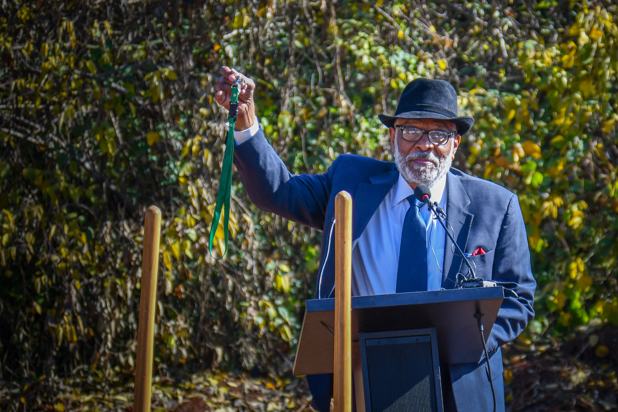 SC Housing Commissioner Charles Gardner speaks at a groundbreaking ceremony in Greenville, S.C.